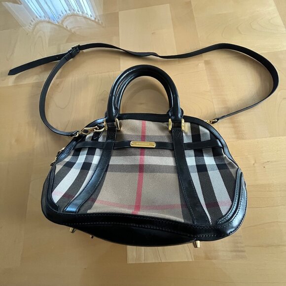 Burberry Banner Handbag/Tote Medium Tan Canvas/Leather - Picture 1 of 11